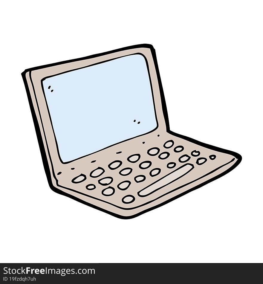 Cartoon Laptop Computer