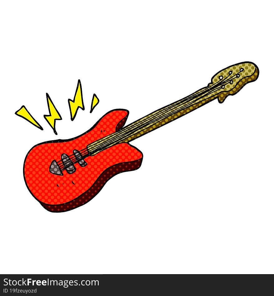 cartoon electric guitar