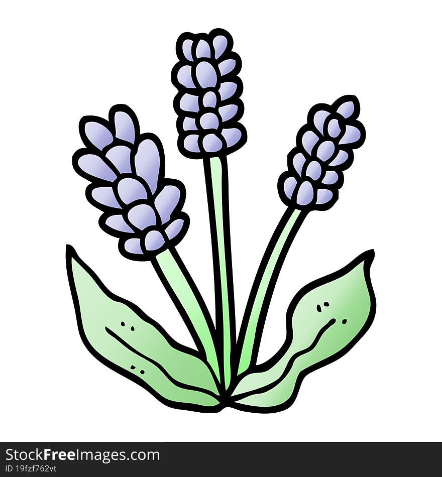 vector gradient illustration cartoon lavender