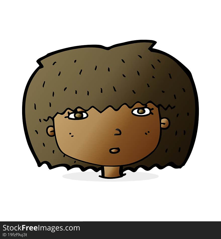 cartoon female face