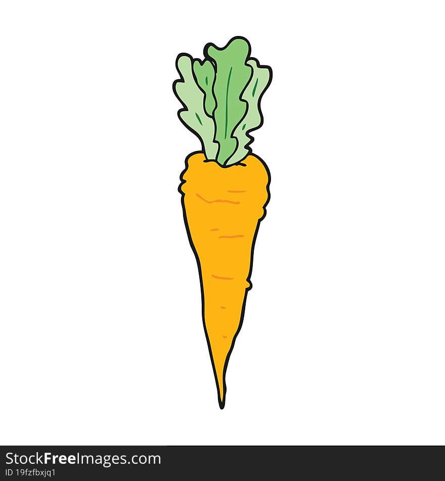 Flat Color Style Cartoon Carrot