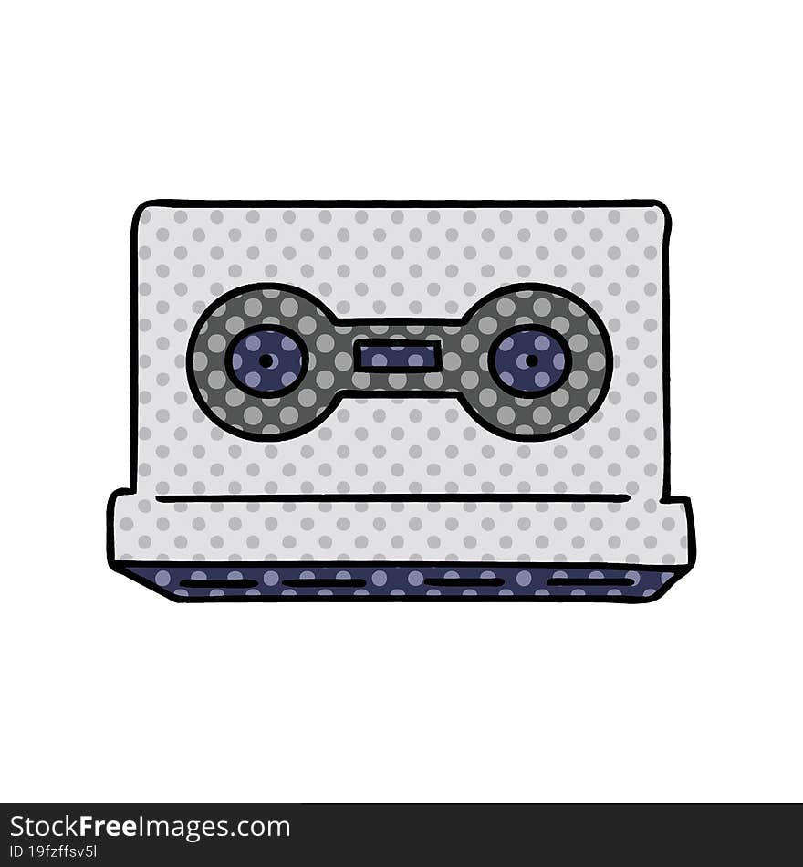 cartoon doodle of a retro cassette tape