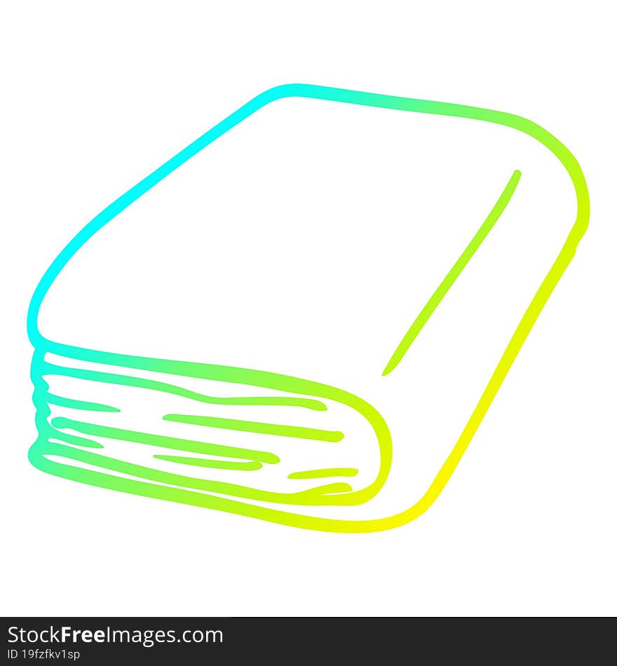 cold gradient line drawing cartoon diary book