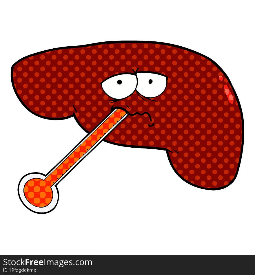 cartoon unhealthy liver. cartoon unhealthy liver