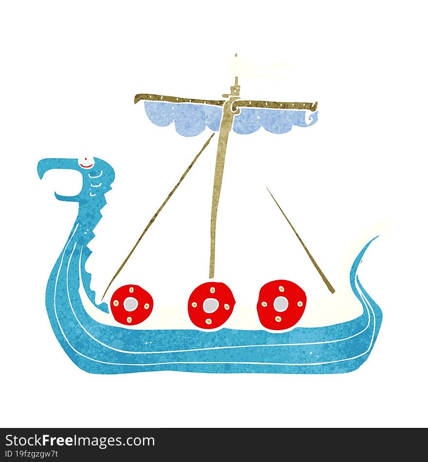 Cartoon Viking Ship