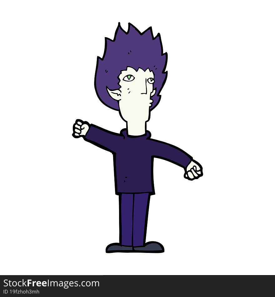 cartoon vampire man