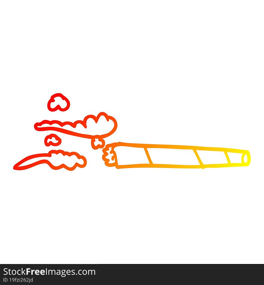 warm gradient line drawing cartoon lit joint