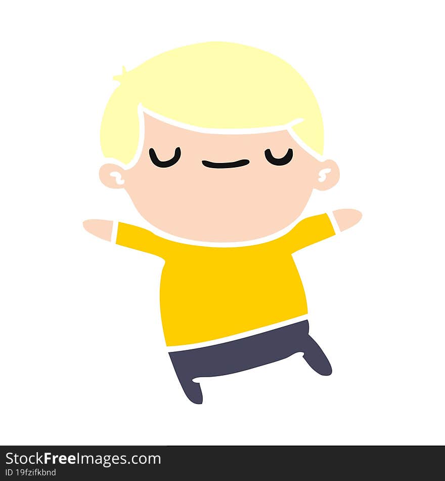 cartoon illustration of a kawaii cute boy. cartoon illustration of a kawaii cute boy