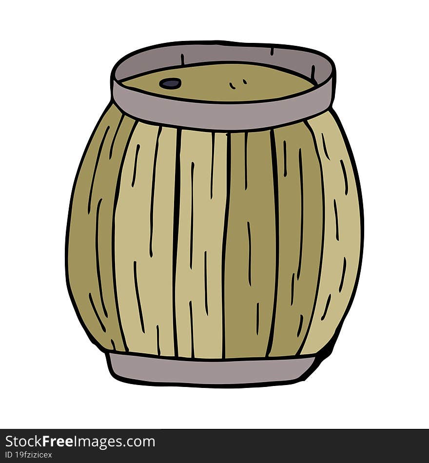 cartoon doodle beer barrel