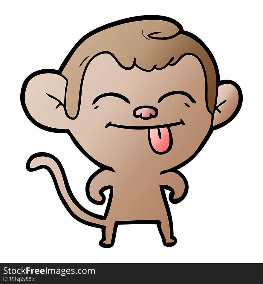 funny cartoon monkey. funny cartoon monkey