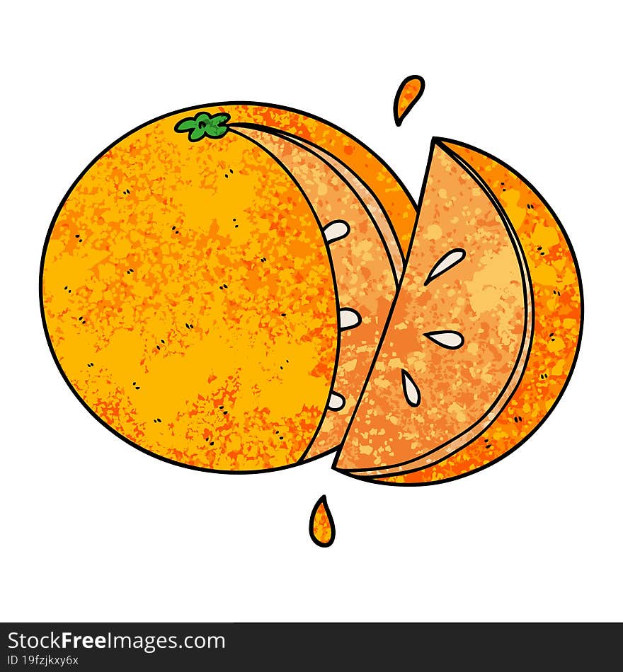 cartoon orange slice. cartoon orange slice