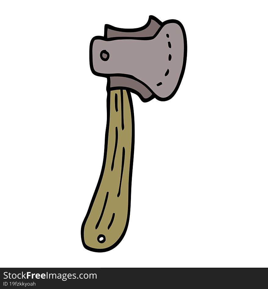 cartoon doodle long axe