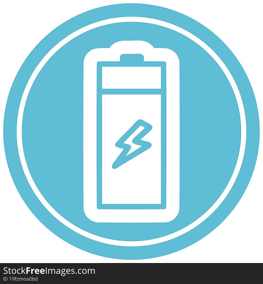 battery circular icon