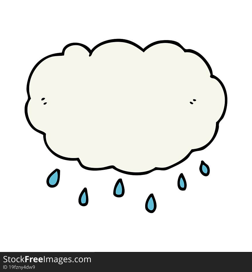 cartoon rain cloud