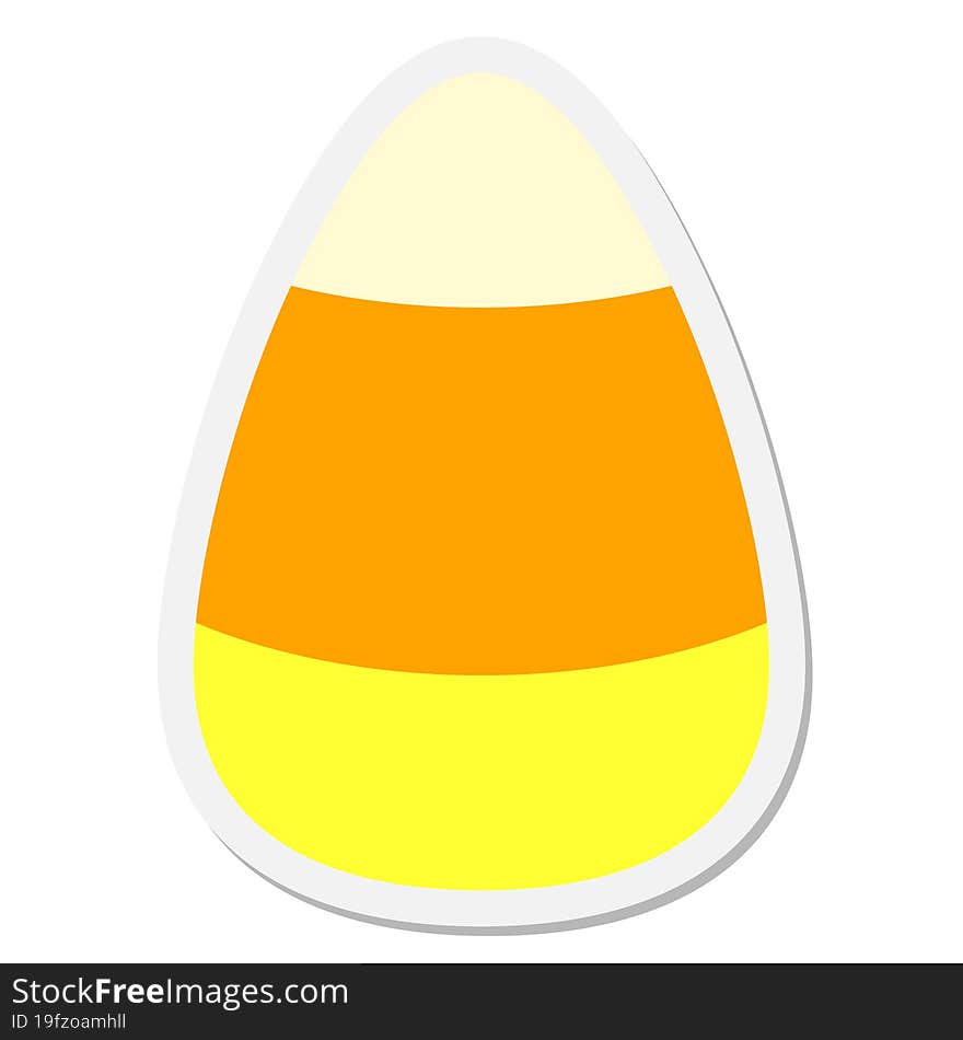 candy corn sticker