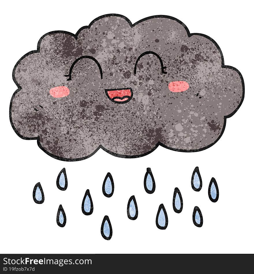 textured cartoon rain cloud