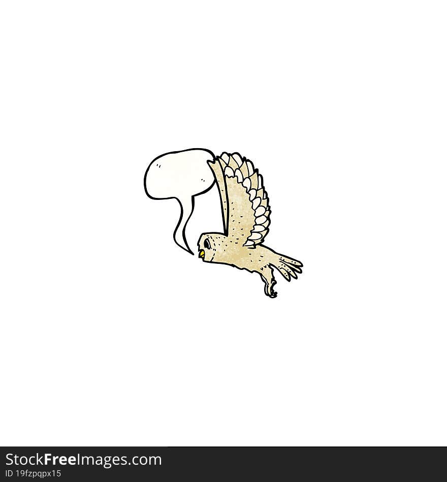 cartoon flying owl