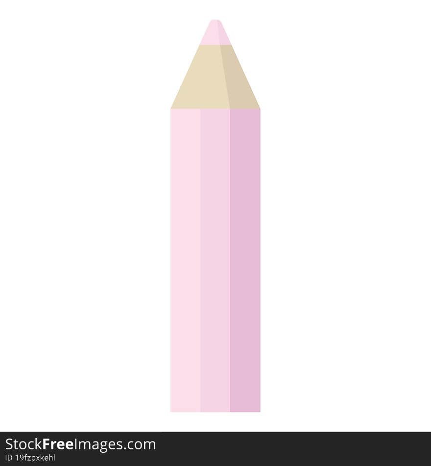 Pink Coloring Pencil Graphic Icon