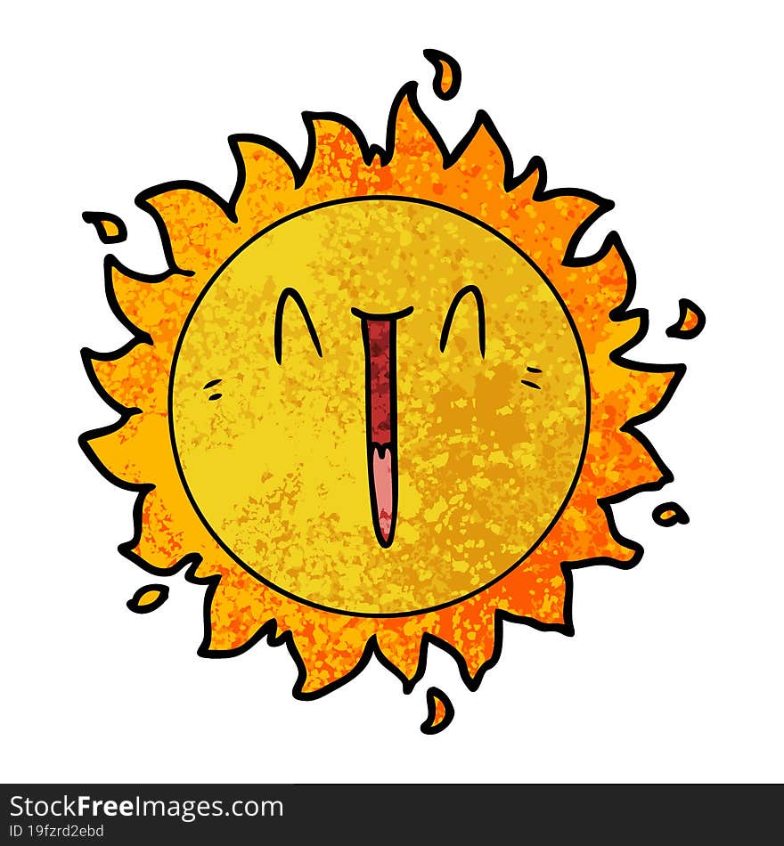 happy cartoon sun. happy cartoon sun