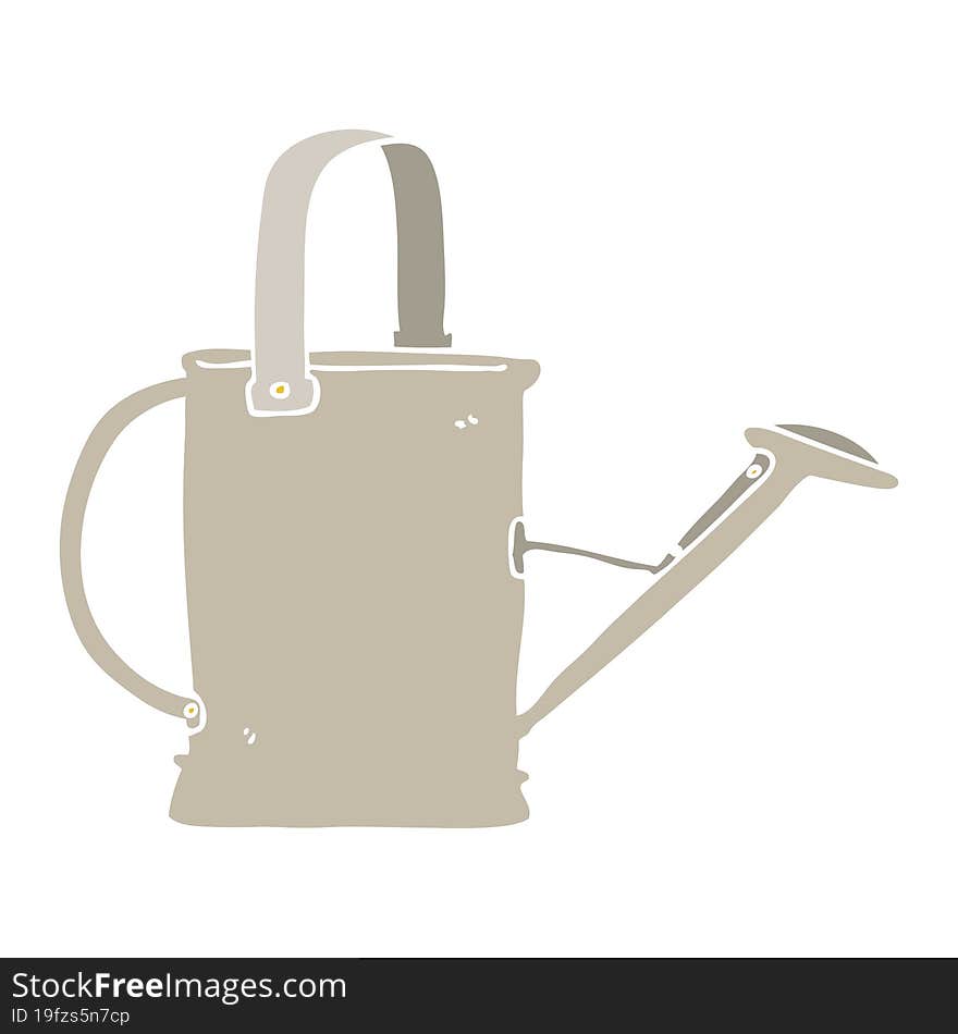 flat color style cartoon watering can