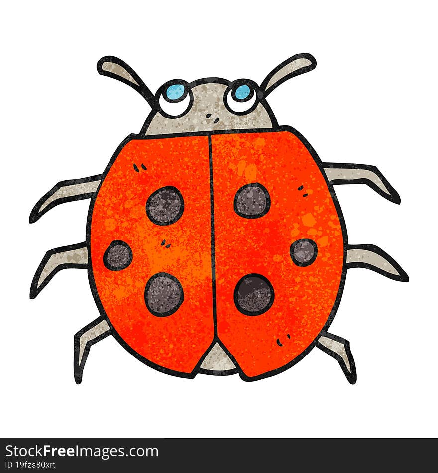 textured cartoon ladybug