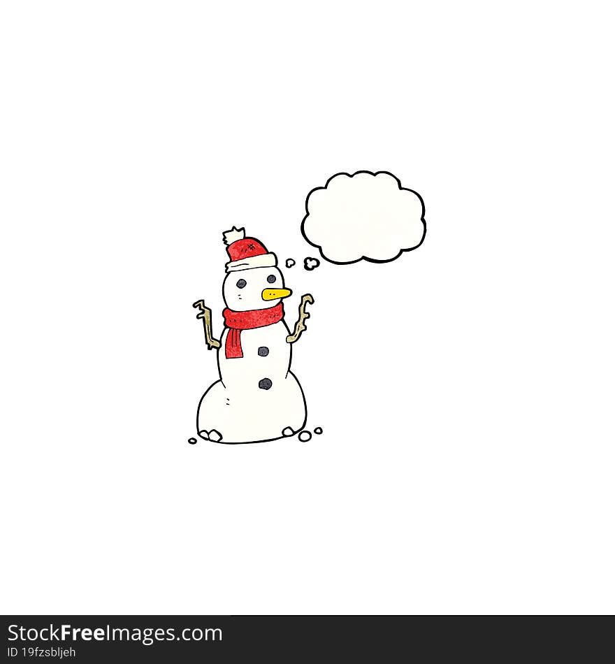 cartoon snowman