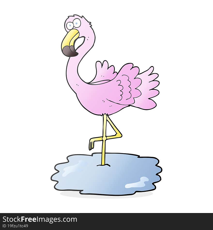 cartoon flamingo