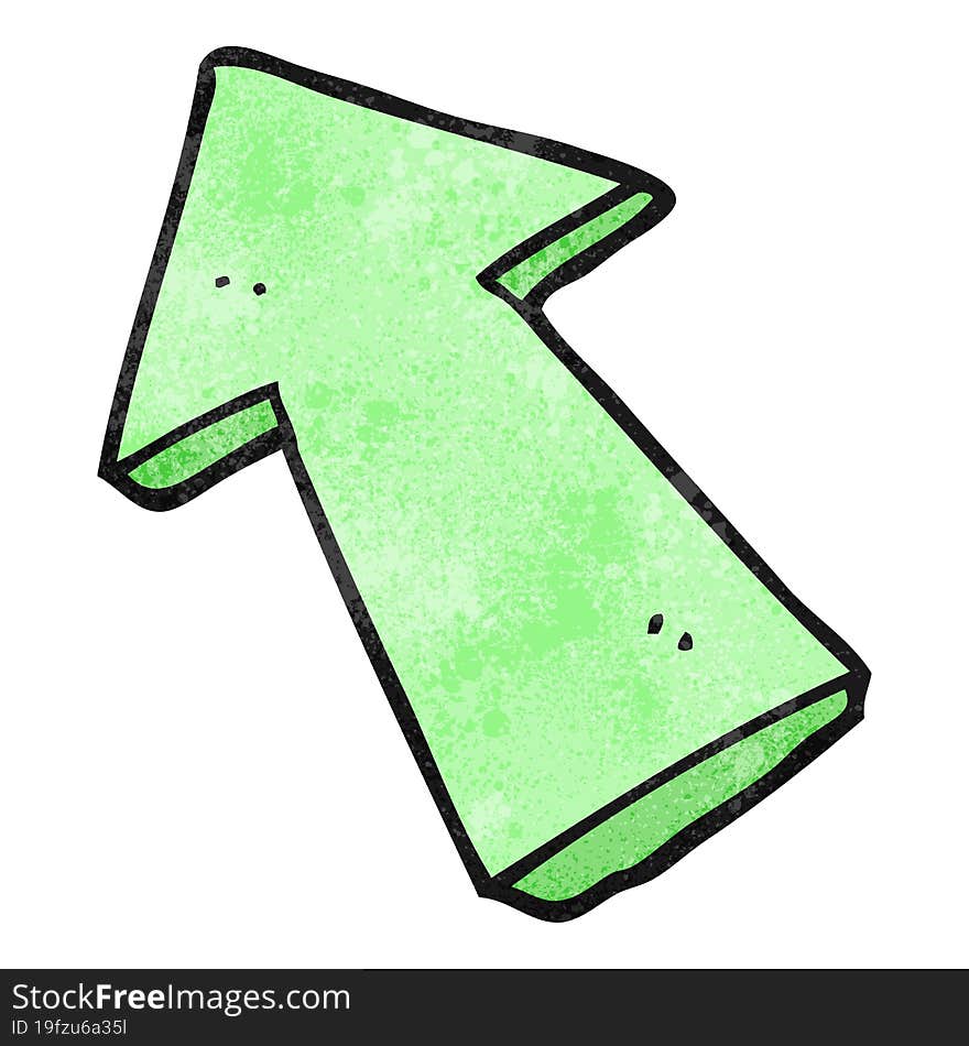 Textured Cartoon Pointing Arrow