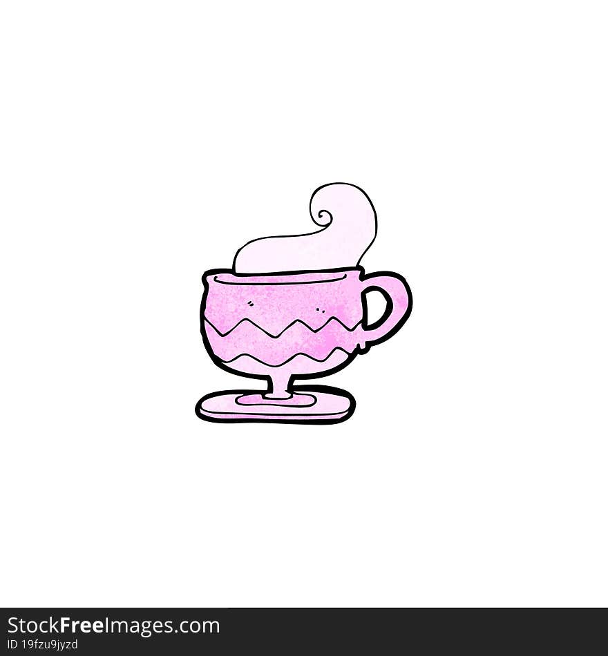 Cartoon Hot Cup Of Tea