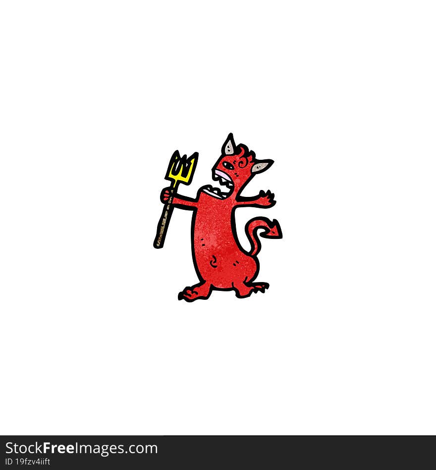 cartoon little devil