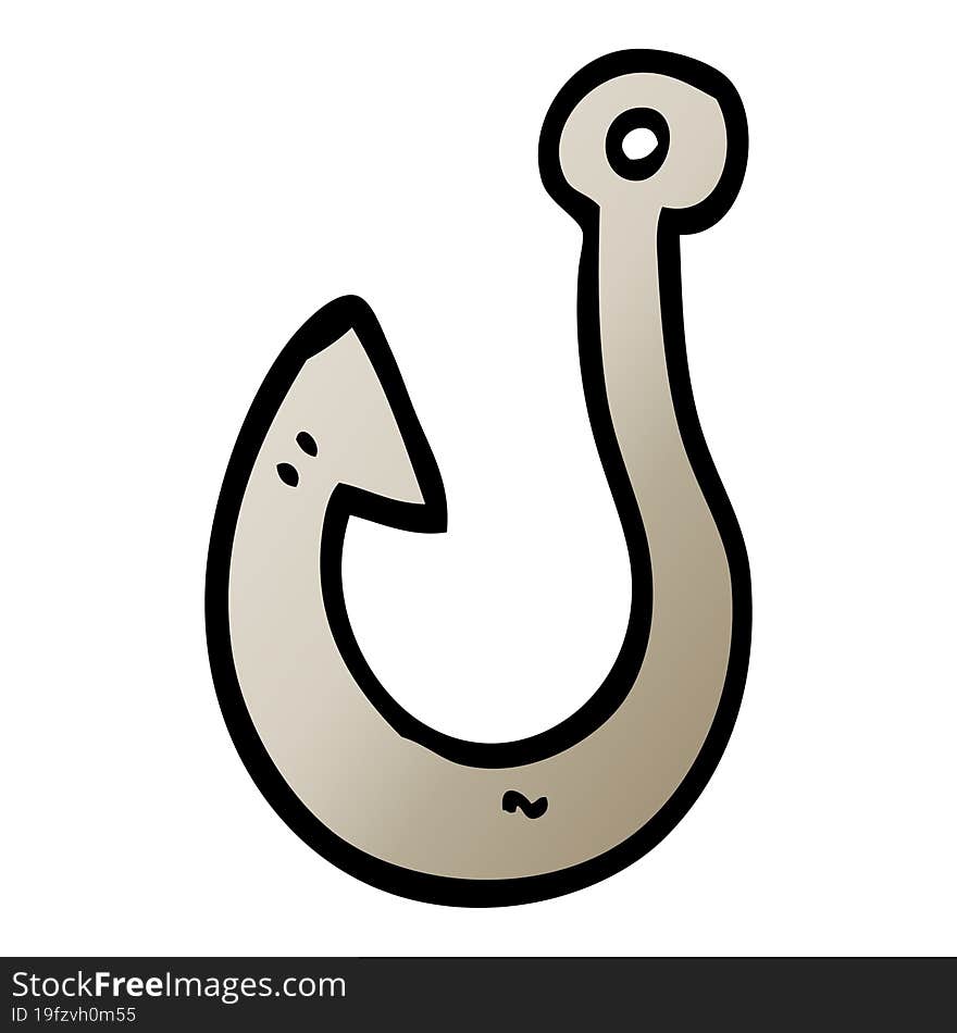 vector gradient illustration cartoon fish hook