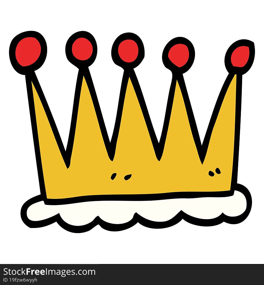 simple cartoon doodle crown