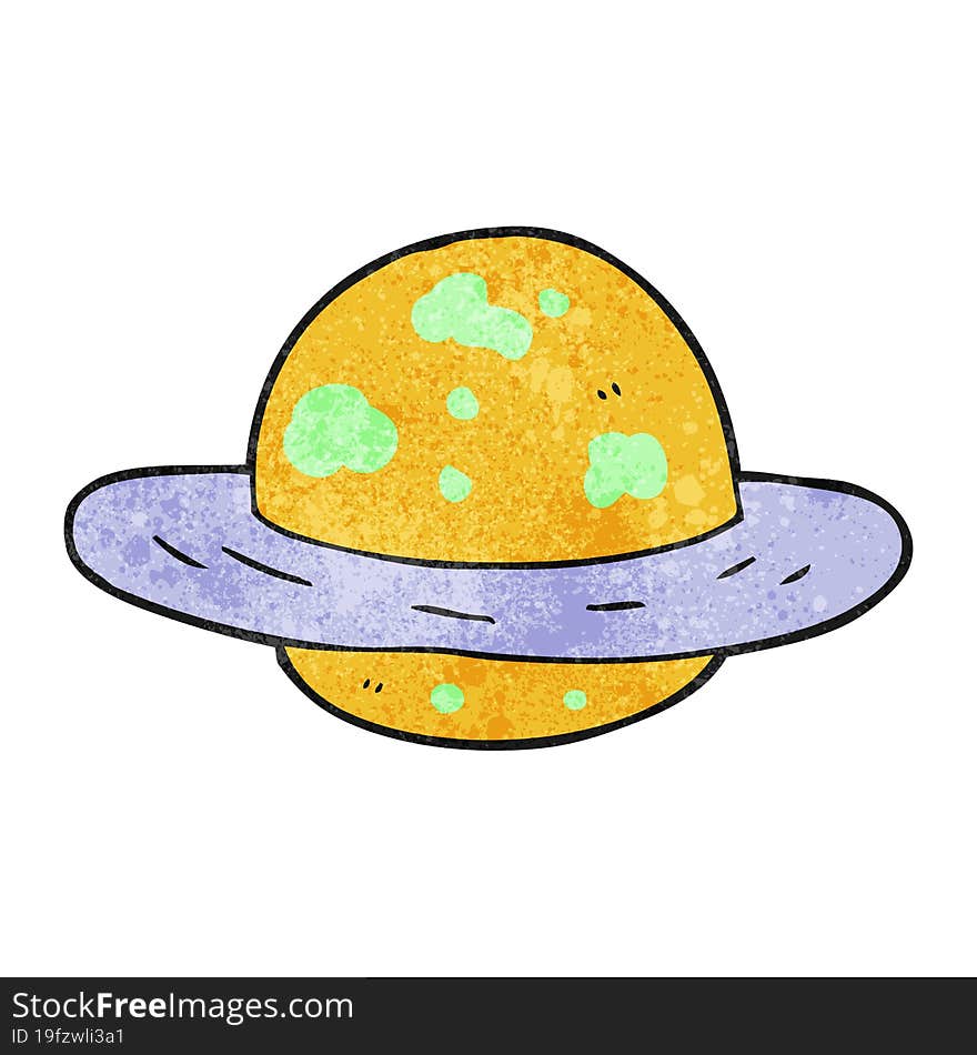 textured cartoon planet