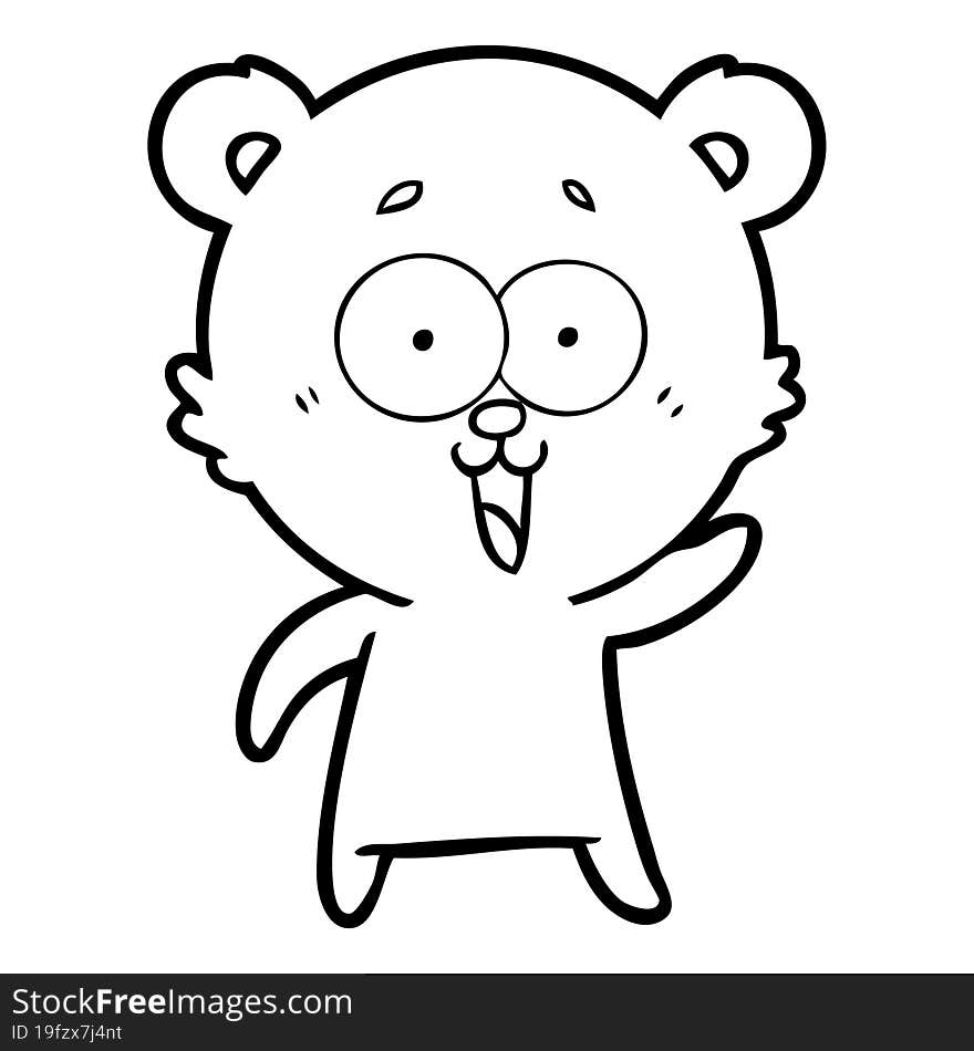 laughing teddy  bear cartoon. laughing teddy  bear cartoon