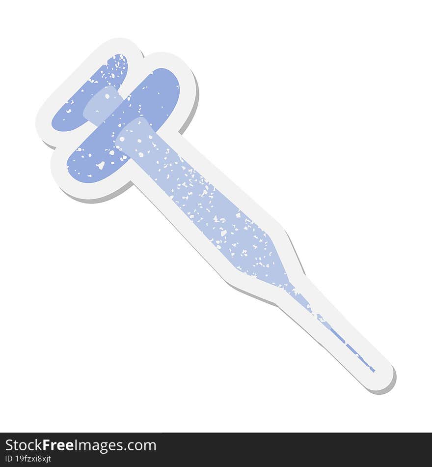 medical syringe grunge sticker