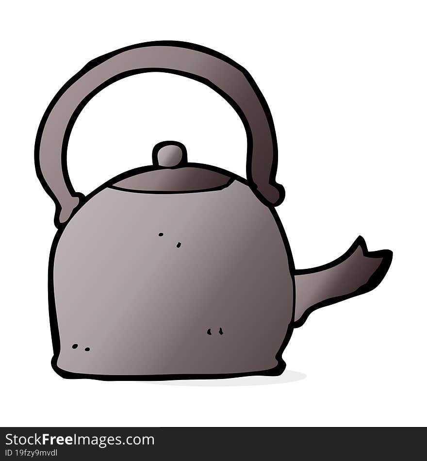 cartoon old kettle