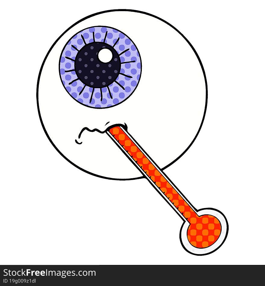 cartoon ill eyeball. cartoon ill eyeball