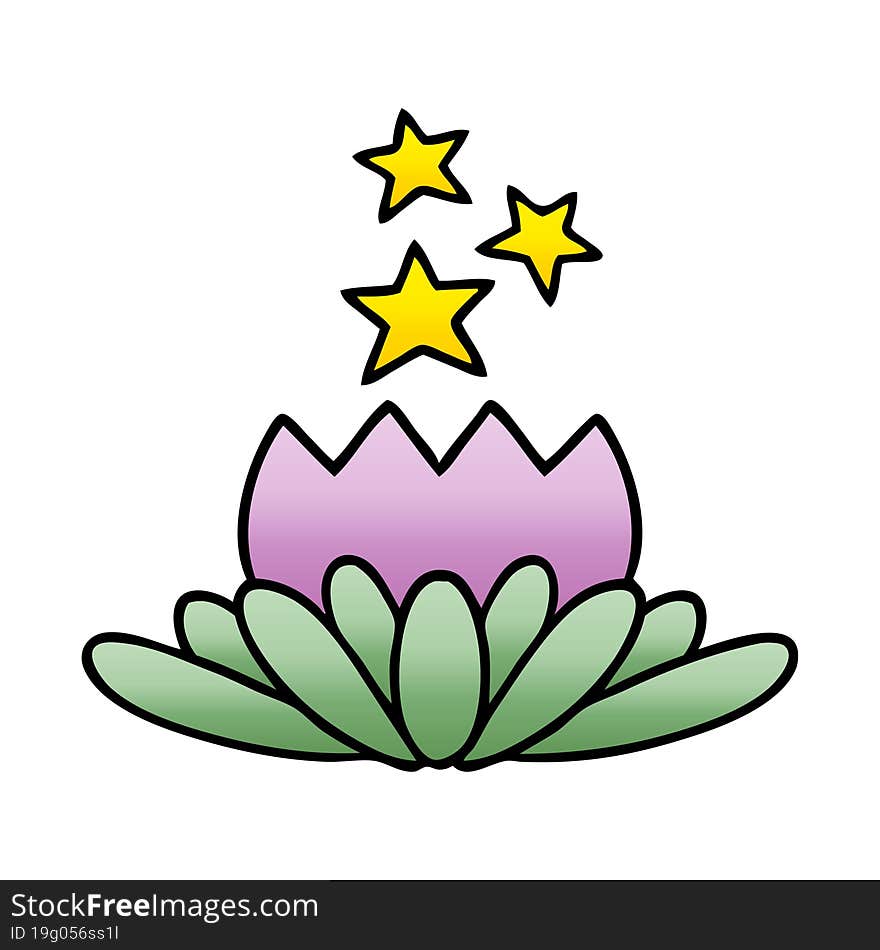 gradient shaded cartoon flower