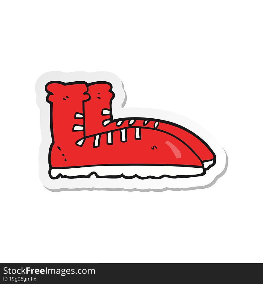 sticker of a cartoon boots