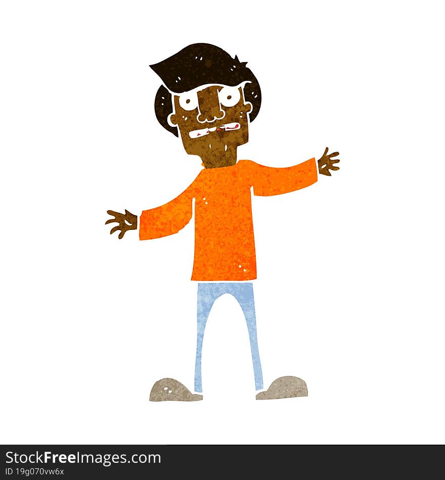 cartoon surprised man