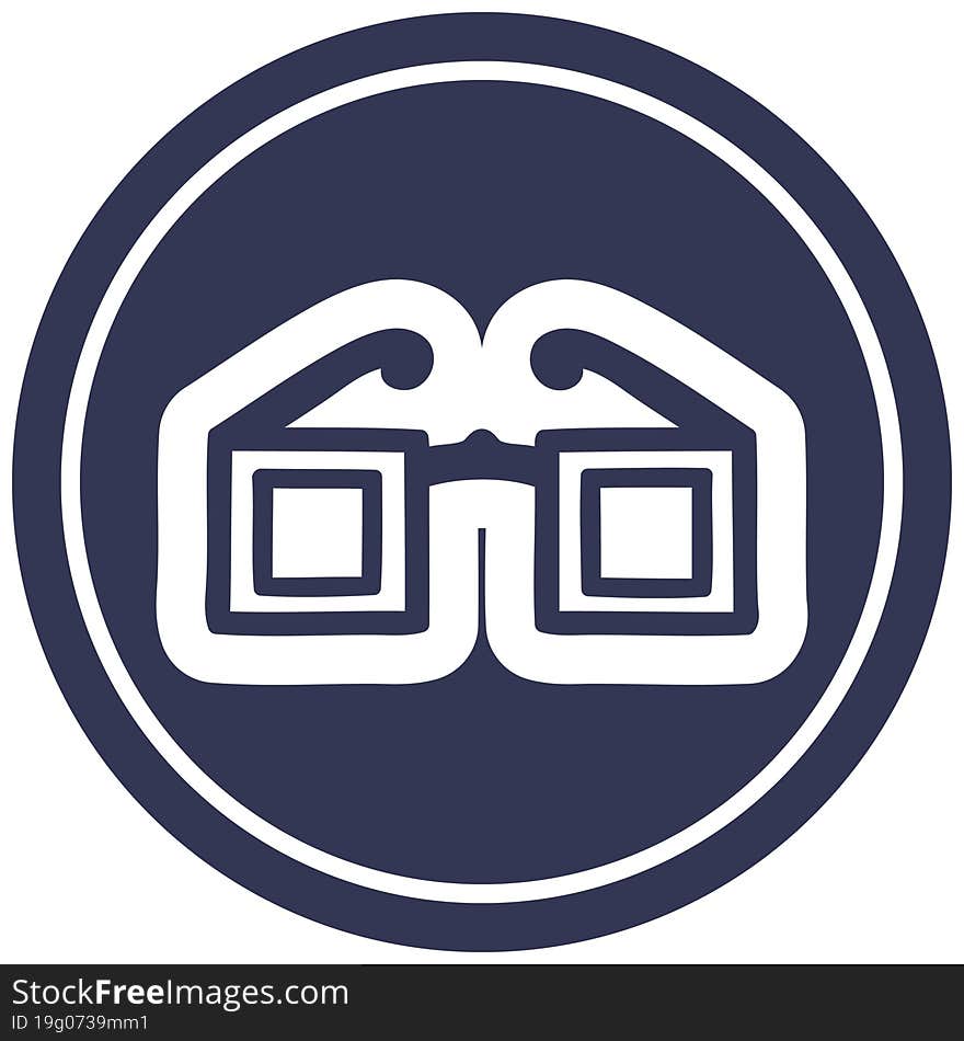 square glasses circular icon symbol