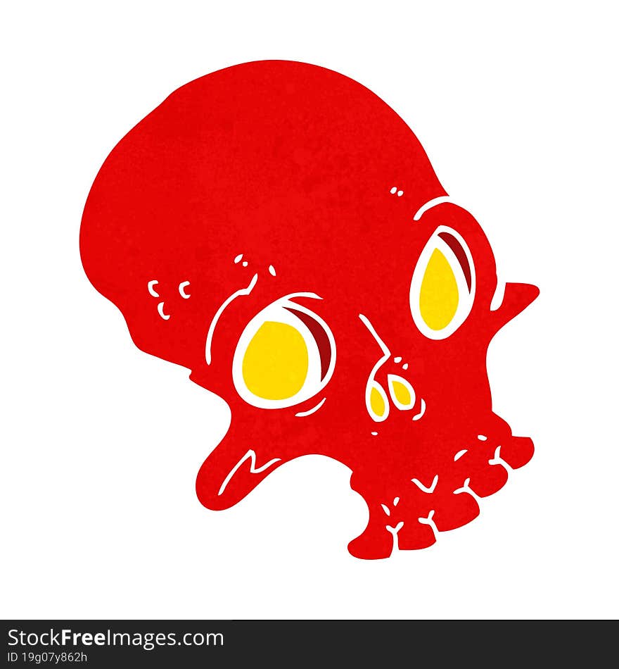 Cartoon Spooky Skull