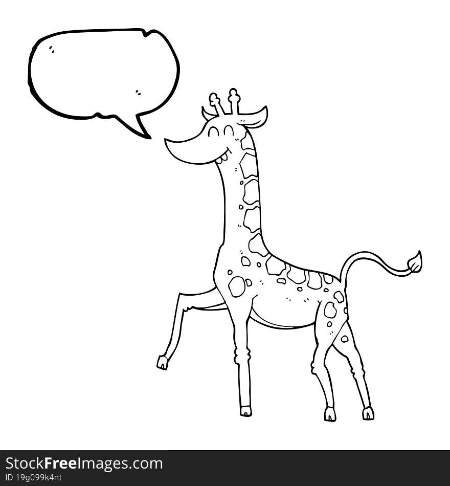 speech bubble cartoon giraffe