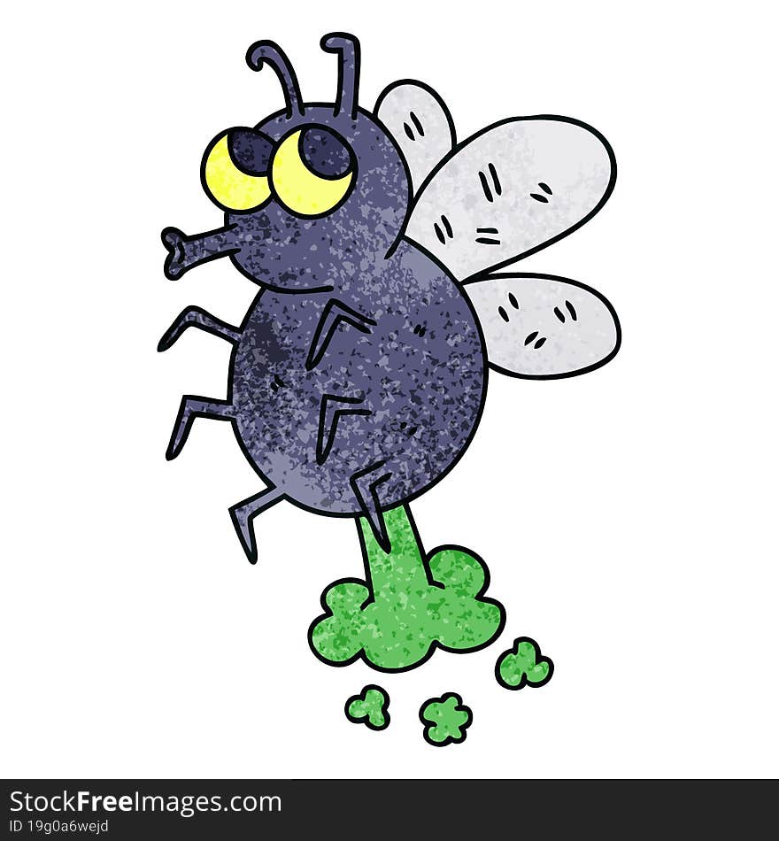 quirky hand drawn cartoon fly