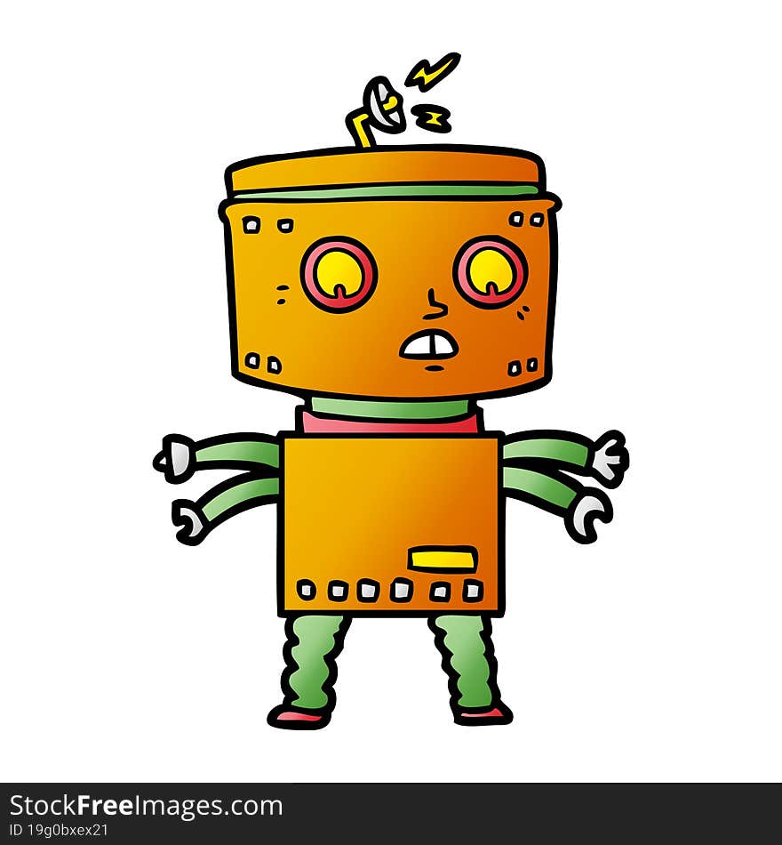 cartoon robot. cartoon robot