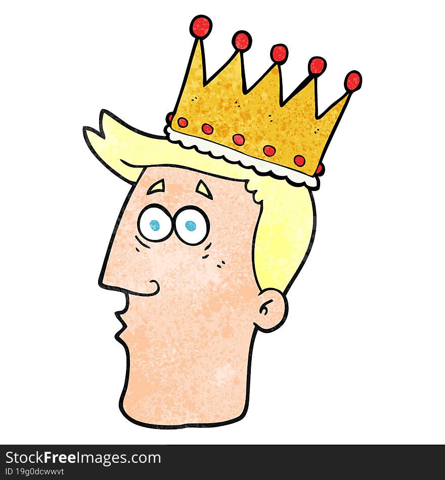 Textured Cartoon Kings Head