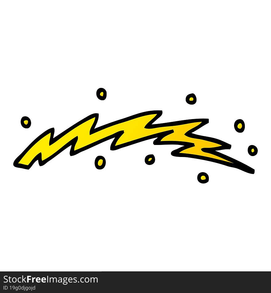 Vector Gradient Illustration Cartoon Lightning Bolt