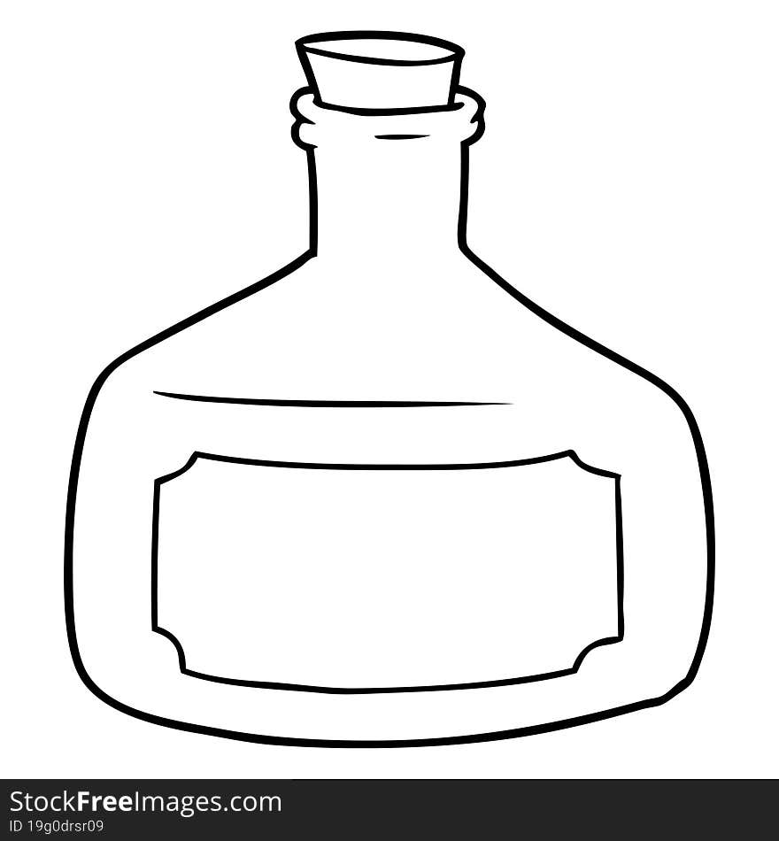 old bottle cartoon. old bottle cartoon