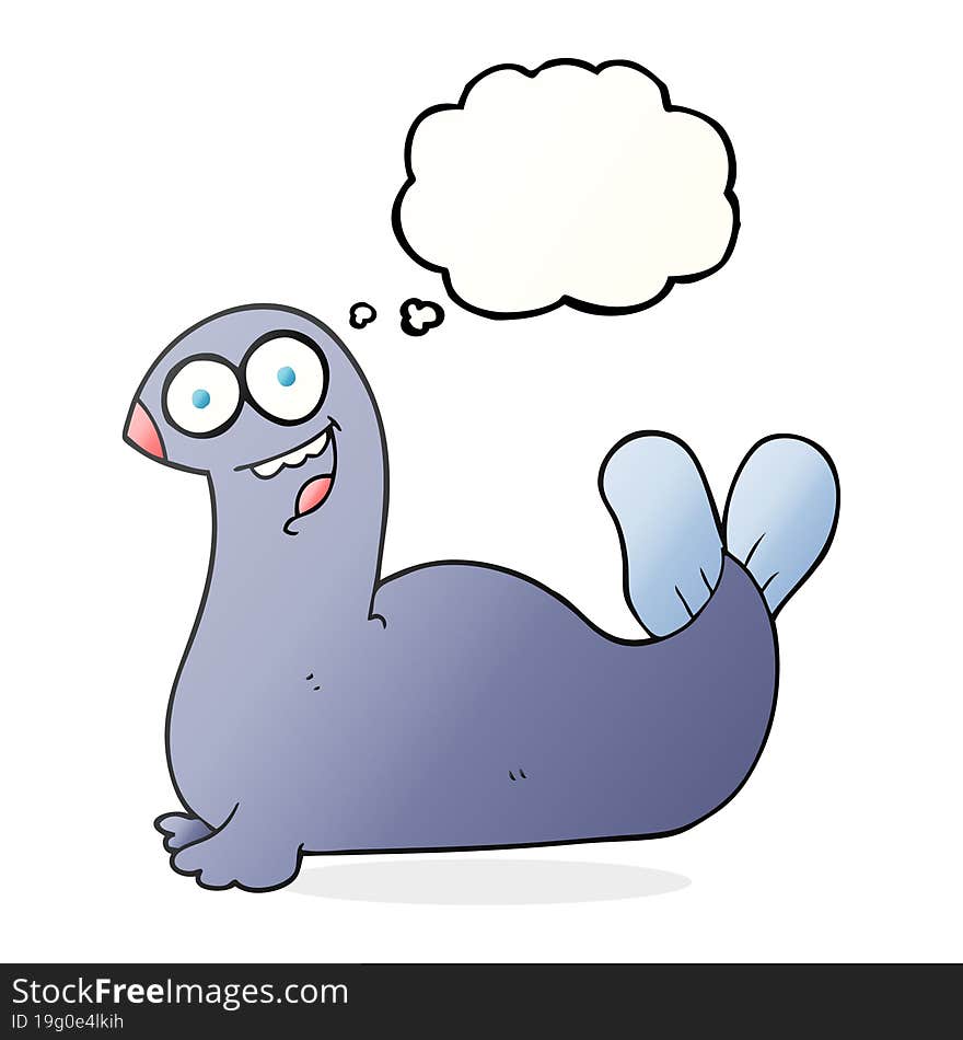 thought bubble cartoon seal