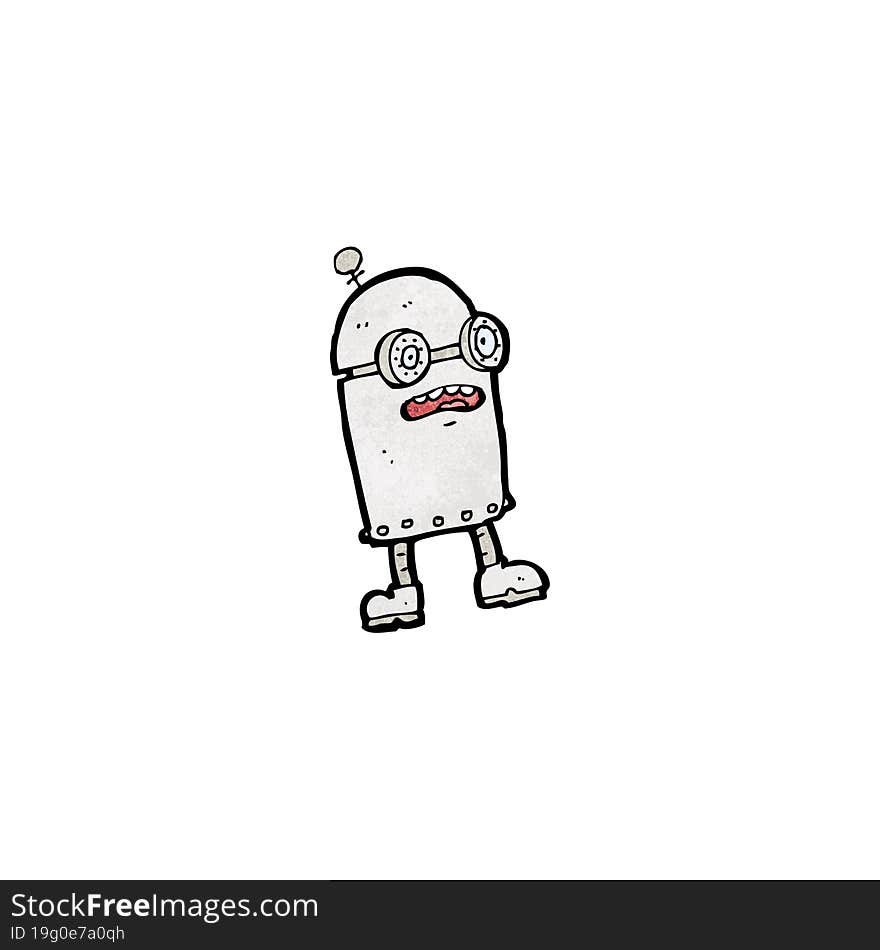 funny cartoon robot